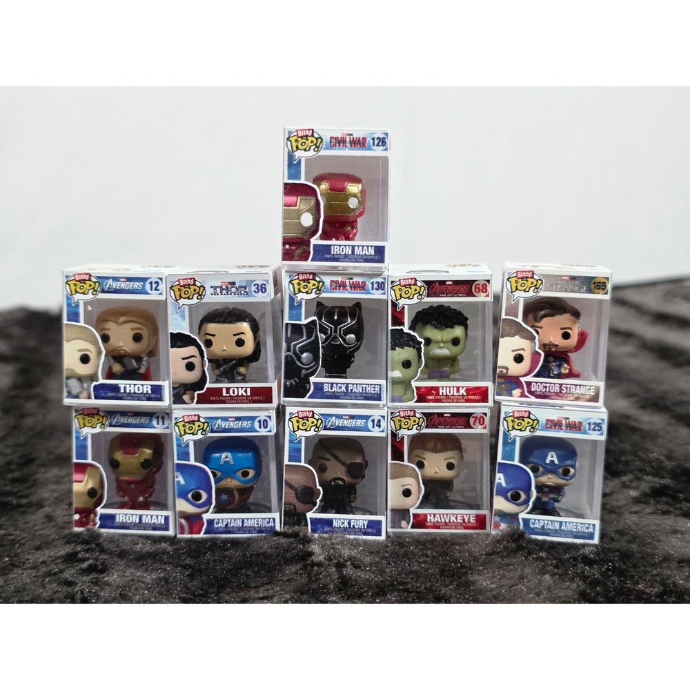 Marvel Avengers Funko Bitty Pop 11 Piece Lot Iron Man Captain America Thor Loki